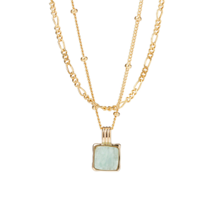 Amazonite Layering Set Gold