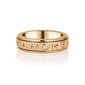 Amore Gold Vermeil Spinning Ring (R (UK))