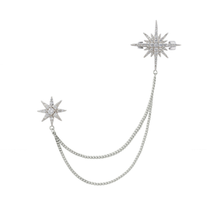 Andromeda Starburst Brooch With Pin Silver