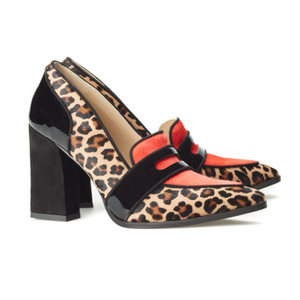 Annabel Beatrice Leopard Print Loafers (5 UK)