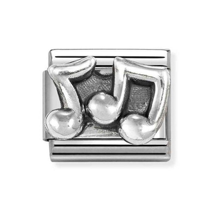 Classic Silver Musical Notes Charm
