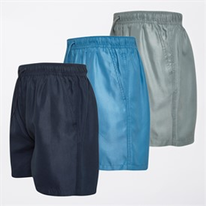 Onfire Mens Three Pack Swim Shorts Navy/Aqua/Light Grey