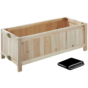 Cassone per orto rialzato Blomster, pieghevole, 30l, con pellicola, 70x30x25cm