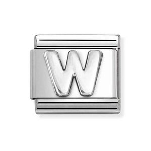 Classic Silver Letter W Charm