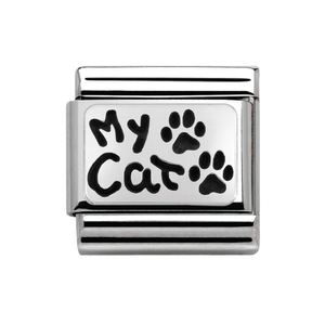 Classic My Family Silver My Cat Charm