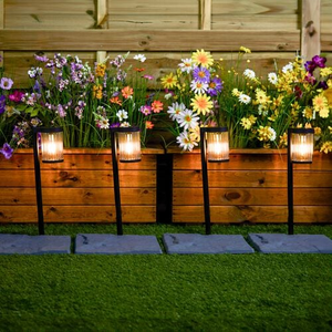 Set of 4 Aries Solar Post Lights