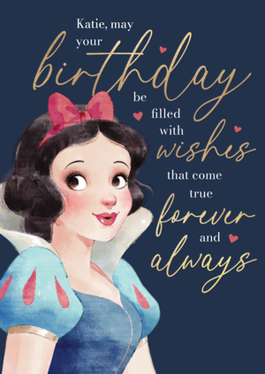Disney Snow White Birthday Wishes Card