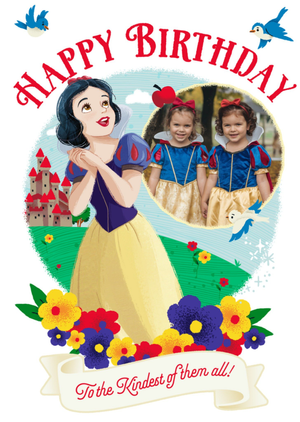 Disney Snow White Photo Upload Birthday Card