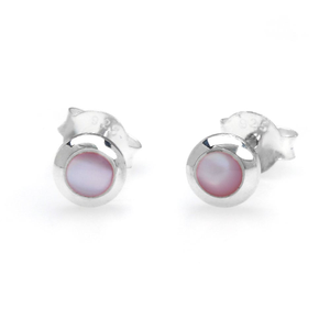 Signature Silver & Pink Mother of Pearl Earrings