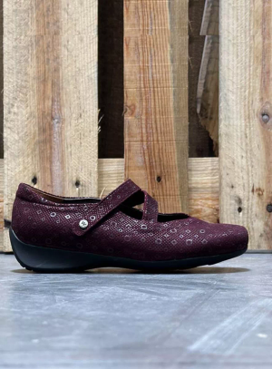 Passion - red printed suede - Red, 39