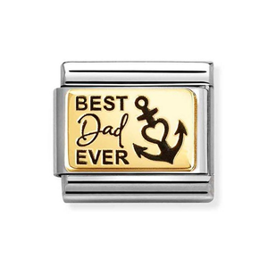 Classic Gold Best Dad Ever Charm