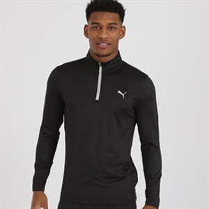 Puma Mens Golf Icon 2.0 1/4 Zip Left Chest Top Puma Black