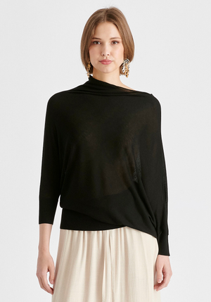 Draped Knit Top