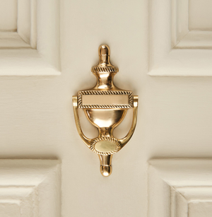 Georgian Adam Door Knocker - Polished Brass