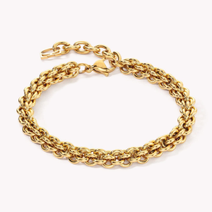 Elegance Essentials Bracelet Gold Plated Mesh Chain