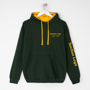 Personalised Hoodie - Bold / Contrast-XL-Black/Gree