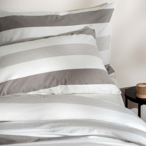 White/Grey Multi Stripe Seersucker Pillowcases