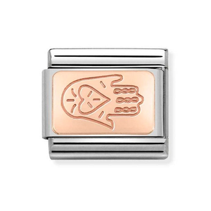 Classic Rose Gold Hand of Fatima Charm