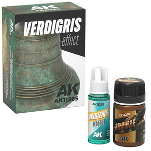 AK Interactive 11265 Verdigris Bronze/Copper/Brass Tarnish Weathering Effect Kit
