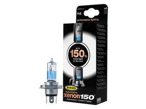 DA5016-150 - Xenon 150 H4 Headlamp Bulbs - 150% More Light - Pair - For Defender, Discovery 1, Discovery 2, Freelander 1 and Range Rover Classic
