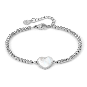 Emosfere Steel Pearl Heart Bead Bracelet