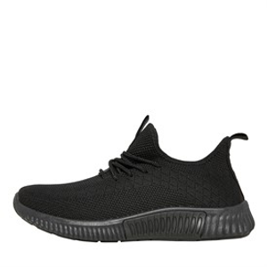Crosshatch Womens Runout Trainers Black Mono