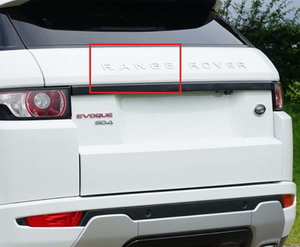 LR053348 - Range Rover Evoque Tailgate Lettering in Atlas Silver - Spells R A N G E 