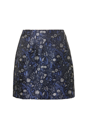 Aubin Magic Forest Jacquard Mini Skirt - Blue (L)