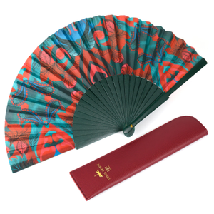 Autumn Paisley Green Hand Fan (one size)