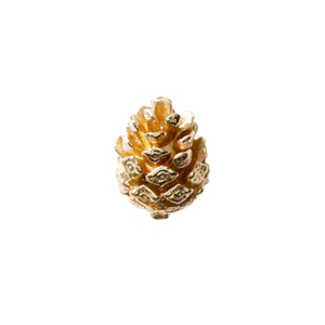 Baby Pine Cone Lapel Pin - Gold