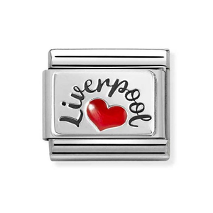 Classic Silver Liverpool Red Heart Charm
