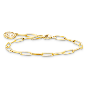 Classic Gold Plated Coin Link Chain Charm Bracelet