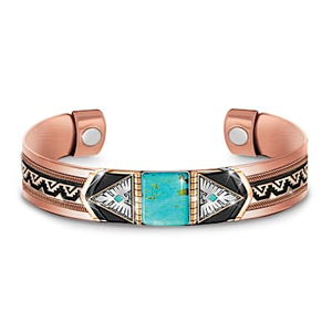 4.5-Carat Turquoise Power Of Nature Copper Bracelet