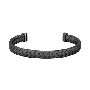 BOSS by Hugo Boss Jewellery Black Steel Men's Open Bangle - 1580673