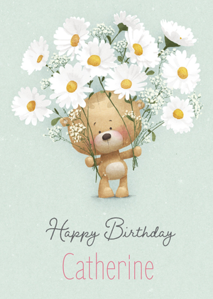 Uddle Daisy Bouquet Birthday Card