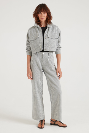 Prudence The Pleat Front Wide Leg | Oui Oui [Stripe]