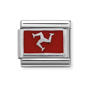 Classic Silver Isle Of Man Flag Charm