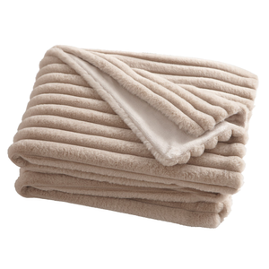 Appletree Morritz Faux Fur 130cm x 180cm Bedspread Natural
