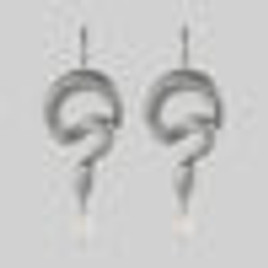 SERPENTINE. Sea Snake & Pearl Hoop Earrings - Silver