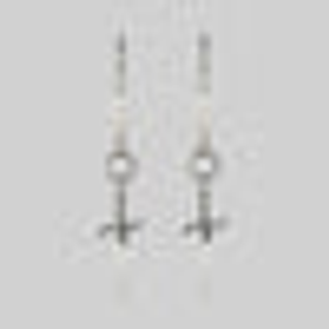 LAWLESS. Dagger and Pearl Hoop Earrings - Silver
