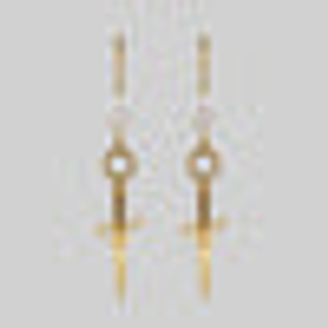 LAWLESS. Dagger and Pearl Hoop Earrings - Gold - Gold