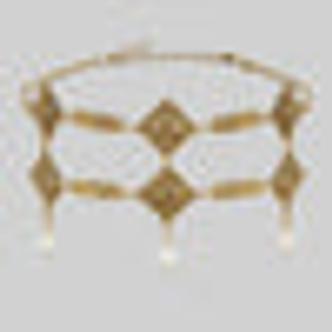 A DEEP LURE. Romantic Pearl Choker - Gold - Gold
