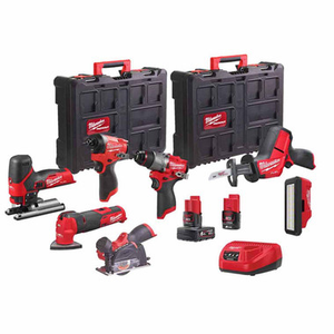 Milwaukee M12 FPP7B2-622P 12V Fuel 7 Piece Powerpack with 1x 6.0Ah & 1x 2.0Ah Batteries