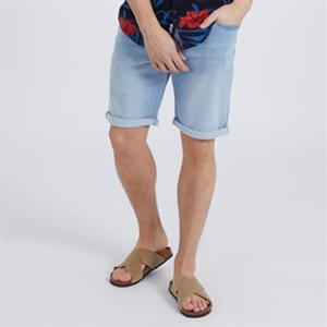 Bench Mens Vargel Denim Shorts Lightwash