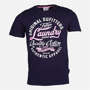 Tokyo Laundry Mens Bruton T-Shirt Navy