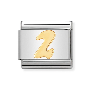 Classic Gold Number 2 Charm