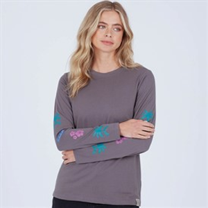 Lagooners Womens Abseil Long Sleeve T-Shirt Charcoal