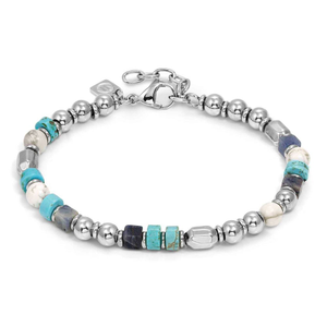 Instinct Steel Turquoise Gemstone Mix Sea Bracelet