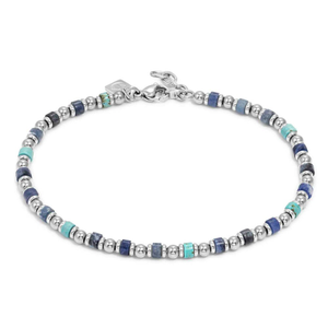 Instinct Steel Turquoise & Sodalite Sea Anklet