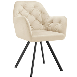 Armchair Lucia - padded, quilted pattern, 180 degree swivel chair